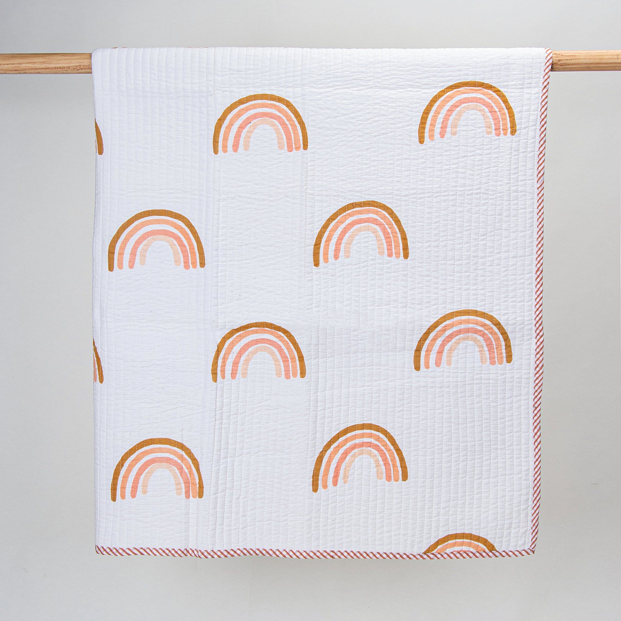 Premium Reversible Rainbow Soft Cotton Baby Quilt 133